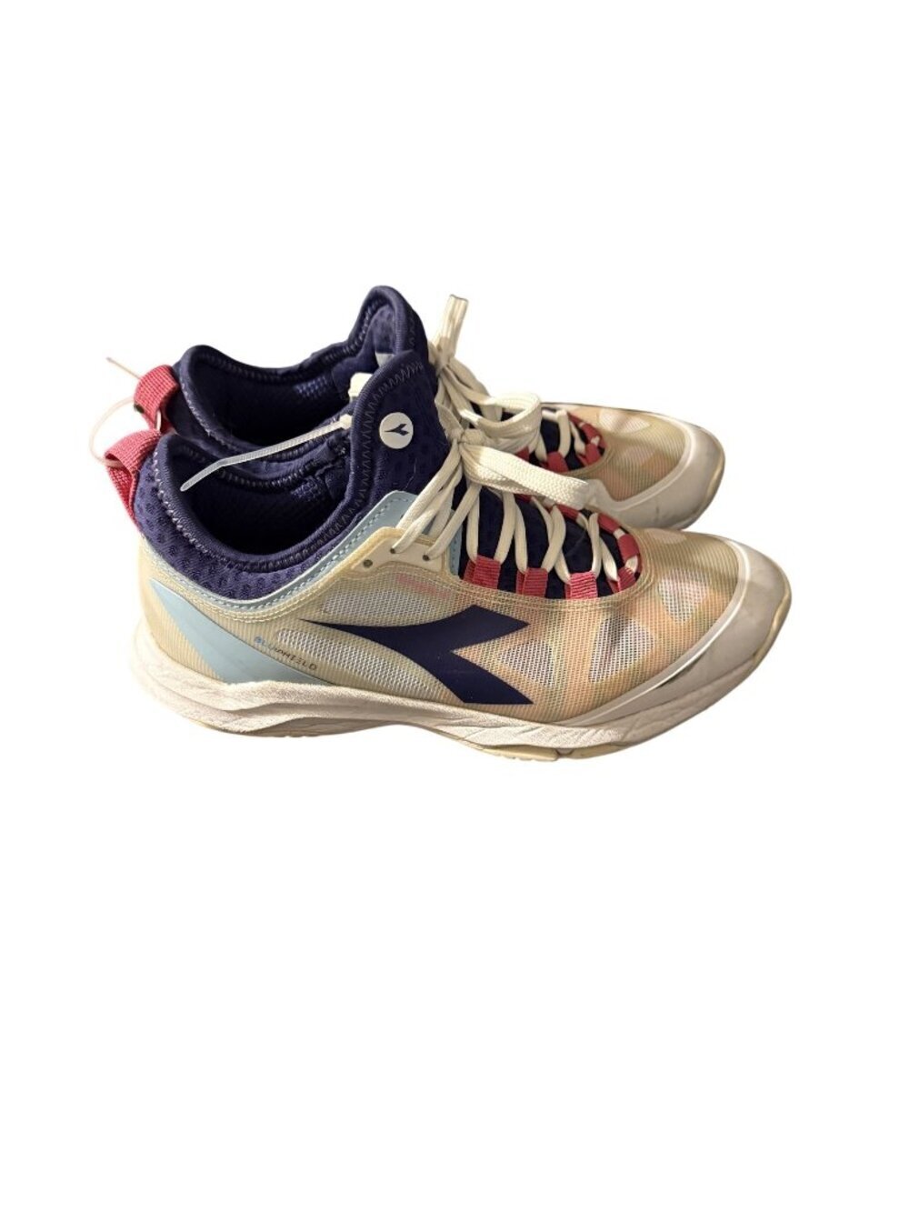 Diadora Blushield Shoes White Navy & Pink - Womens Size 7.5 (see description)